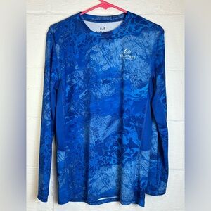 Realtree Fishing Blue Casual Lightweight Long Sleeve Outdoors Shirt Size Small